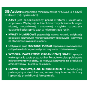3G ACTION Nawóz wieloskładnikowy, organiczno- mineralny