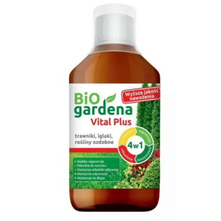Nawóz BiOgardena Vital Plus 4w1: odżywianie, profilaktyka, biostymulacja, regeneracja - 450 ml